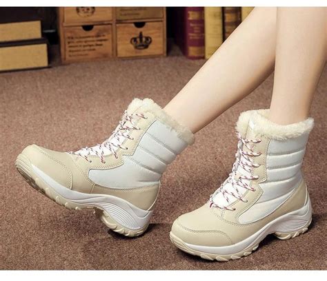 Women Winter Boots New Fashion With Warm Fur Platform Snow Boots Trong 2020