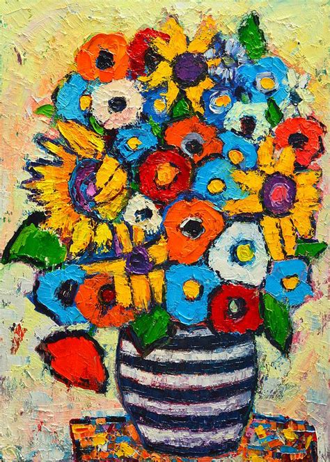 Motif floral arte floral abstract flowers flower painting abstract abstract acrylic paintings flower paintings sculpture textile arte pop art graphique. Abstract Flowers - Sunflowers And Colorful Poppies In ...