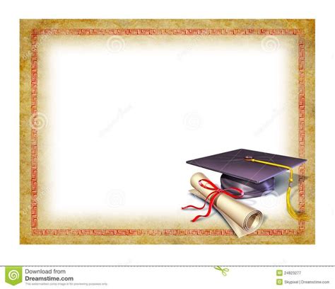 Diploma En Blanco De La Graduación Stock De Ilustración Ilustración