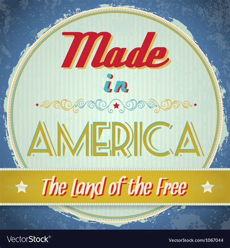 Vintage Made In America Sign Royalty Free Vector Image