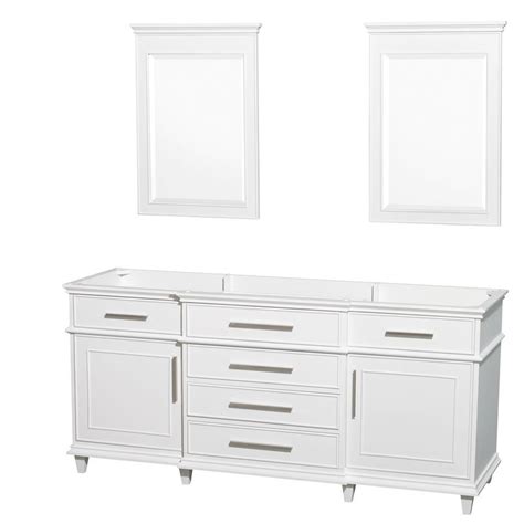 Includes white cabinet with authentic italian carrara marble countertop and white ceramic sinks. Wyndham Collection Berkeley 72 in. Vanity Cabinet with ...
