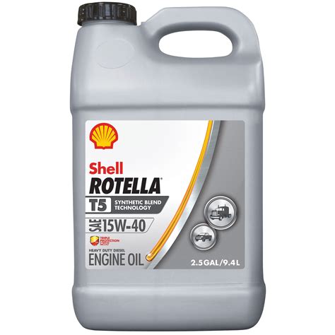 Shell Rotella T5 Synthetic Blend 15w 40 Diesel Engine Oil 2 5 Gallon New Art Garden Shop