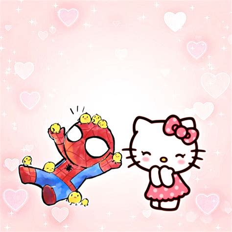 Hello Kitty & Spiderman in 2023 | Kitty drawing, Hello kitty drawing