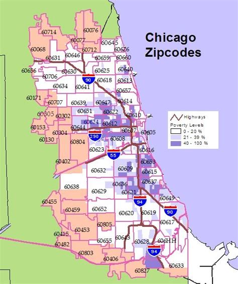 Chicago Map With Zip Codes