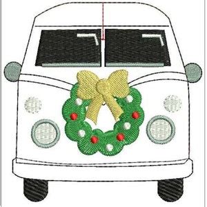 In The Hoop X Mas Van Ornament Gift Card Holder Embroidery Machine