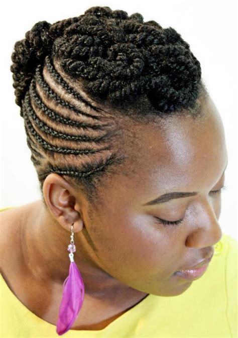 10 Beautiful Braids for short black hair : Woman Fashion