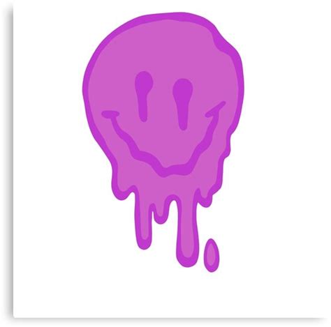 Dripping Smiley Face Canvas Print By Aa Designco Redbubble