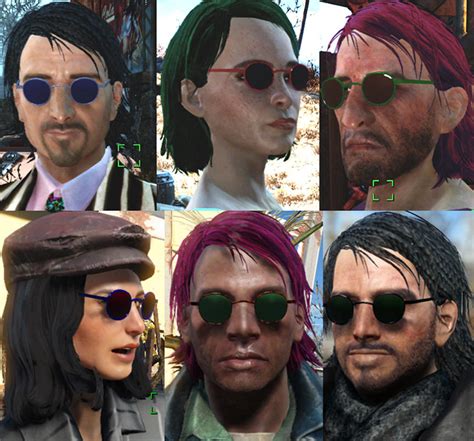 Colourful Commonwealth Sunglasses And Wigs At Fallout 4 Nexus Mods