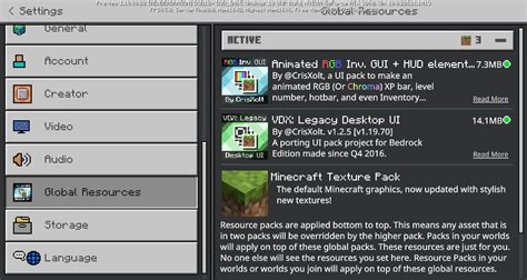 Mcpebedrock Animated Rgb Xp Bar Classic Inventory Gui For V12010