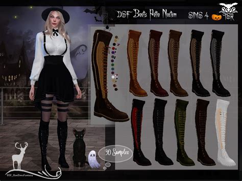 Dansimsfantasy The Sims 4 Dsf Boots Potio Noctem High Cut