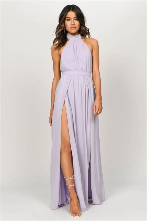 Tara Halter Maxi Dress In Lavender Tobi Us