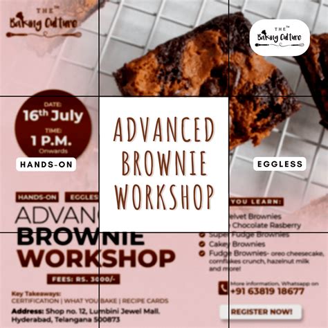 Advanced Brownie Workshop – The Baking Culture