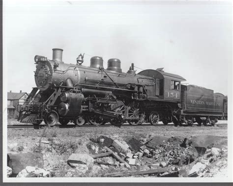 Western Maryland Rr 4 6 2 154 Steam Locomotive Photo