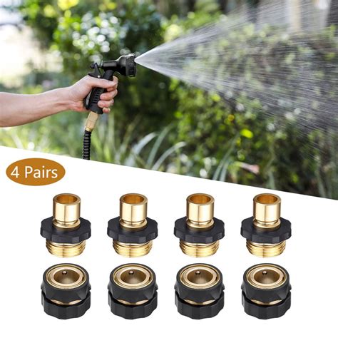 Hose barb fitting 3/8 barb 3/4 mgh. 4 Pairs Garden Hose Quick Connect Set Water Hose Fit Brass ...