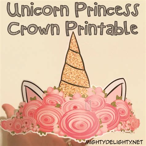 Unicorn Flower Crown Printable Free Mighty Delighty Printable