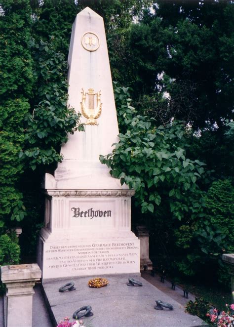 Beethovens Grave In Viennas Zentralfriedhof Taken In August 1992