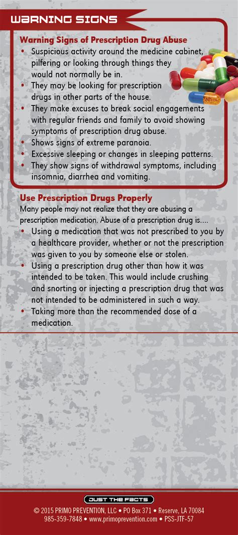 Just The Facts Rack Card Prescription Drug Storage And Disposal Primo
