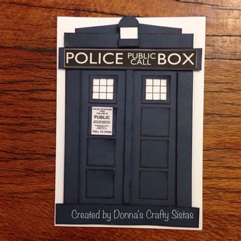Doctor Who Tardis Inspired Card Using Ctmh Denim Cardstock Paper