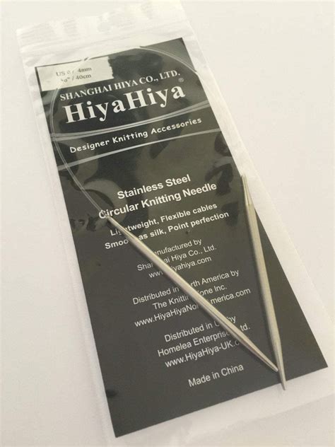 Hiyahiya Steel Fixed Circular Knitting Needles 16in40cm X 4mm In 2021