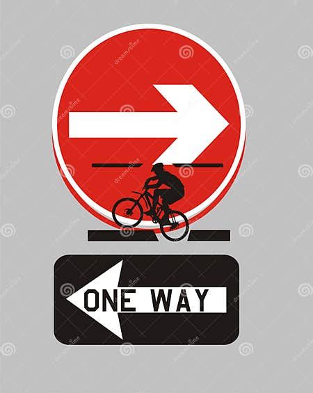 One Way Stock Vector Illustration Of Road Clip Return 12307393