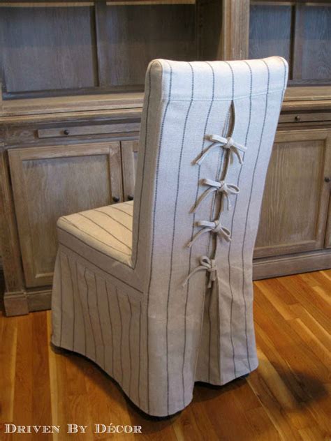 Our chairs have a smooth rounded look with piping trim, but covers can easily be customized to suit your style. Dress Up Your Dining Chairs: Corseted Slipcovers - Driven ...