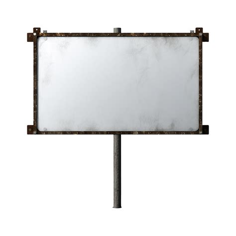 Ai Generated Blank Road Sign Board Isolated On Transparent Background