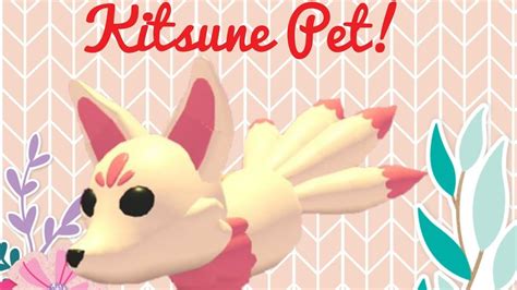 New Kitsune Pet Coming To Adopt Me Youtube