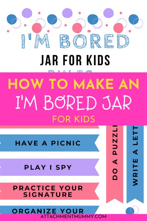 How To Make An Im Bored Jar For Kids With Free Printables Bored