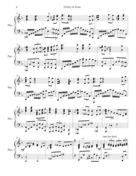 Victory In Jesus Concert Piano Solo Advanced Music Sheet Download Sheetmusicku Com