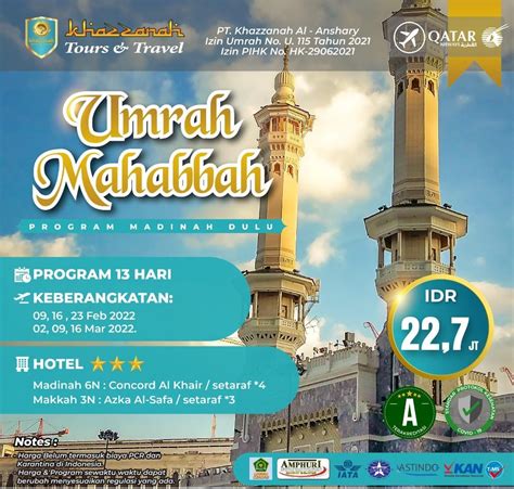 Paket Umroh Maret 2022 Archives - Khazzanah Tour Travel Umrah & Haji