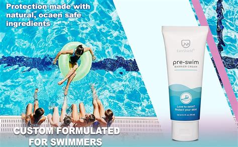 Exershield Pre Swim Lotion Barrier Cream For Swimmers Protects Skin From The
