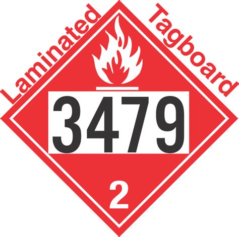 Flammable Gas Class Un Tagboard Dot Placard