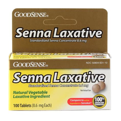 Goodsense® Senna Laxative Tablets Standardized Senna Concentrate 8 6 Mg Natural Vegetable