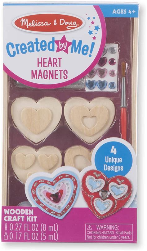 Melissa And Doug Created By Me Wooden Heart Magnets Craft