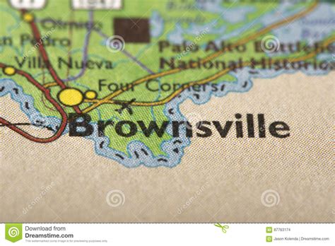 Brownsville Texas No Mapa Foto De Stock Imagem De Estados 87763174