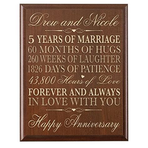 These 5 year wedding anniversary gift ideas are based around the traditional 5 year gift of wood but with a unique and modern spin! 5 Year Anniversary Gift for Him: Amazon.com