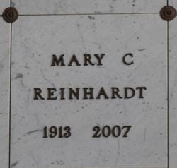 Mary C Alund Reinhardt Find A Grave Memorial