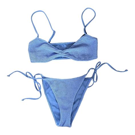 La Hearts By Pacsun Women S Blue Bikinis And Tankini Sets Depop