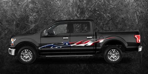2 Car Truck American Flag Side Decals Graphics Stripes Vinyl B758