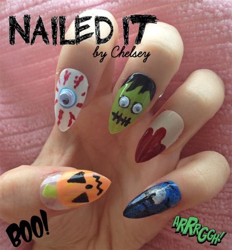 Nailed It Hand Painted False Nails Halloween By Naileditbychelsey