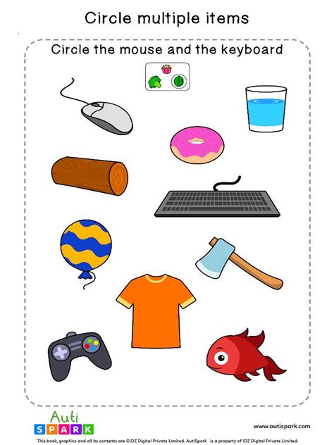 Circle And Identify Objects 06 Best Sorting Worksheet Autispark
