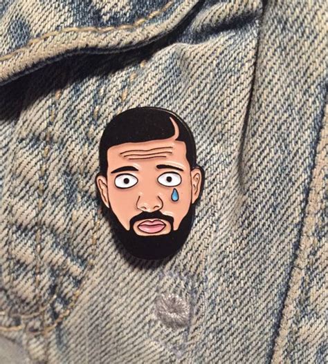 Drake Tears Enamel Lapel Pin Soft Enamel Hotline Bling Etsy Enamel