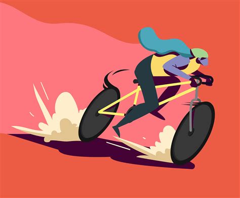woman riding bicycle vector art and graphics