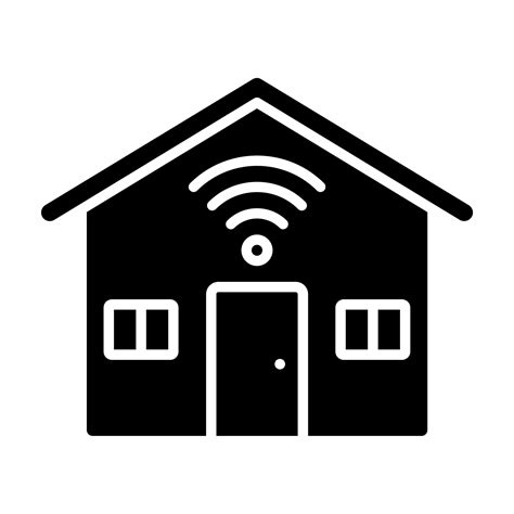 House Wifi Vector Icon 21655025 Vector Art At Vecteezy