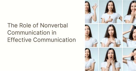 The Role Of Nonverbal Communication In Effective Communication