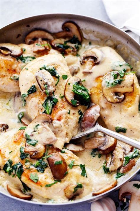 Garlic Butter Chicken Recipe With Creamy Spinach And Bacon
