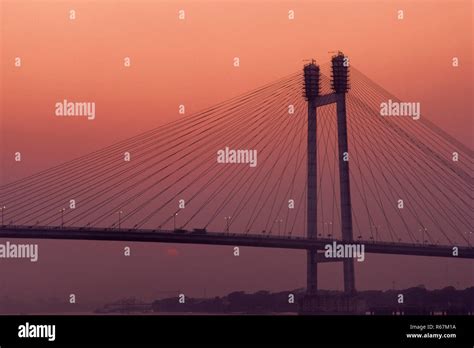 Vidyasagar Setu New Howrah Bridge Over Hooghly River Calcutta West