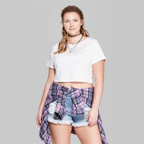 Wild Fable Plus Size Short Sleeve Cropped T Shirt