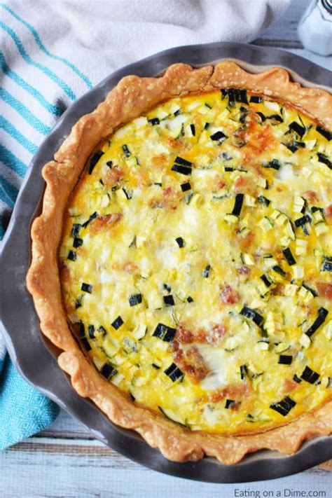Easy Zucchini Quiche Recipe Eating On A Dime