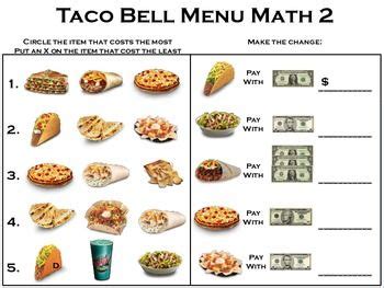 Incorporate menu mathinto students' workday to support and enhance your math curriculum. Menu Math Binder | Math binder, Taco restaurant, Menu ...